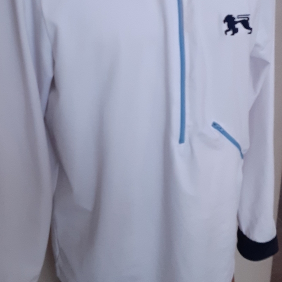 Alial Fital, made in USA, Micropoly Blend Half Zip Windbreaker, Size M - Picture 9 of 9